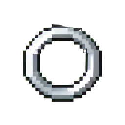 Bague à bande d'argent — sprite pixel art 256×256