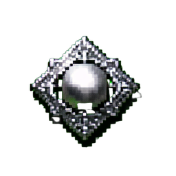 Silver Brooch Pin — 256×256 pixel art sprite