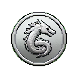 Silver Coin (16-Bit) - 256x256 pixel art sprite
