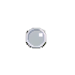 Silver Coin (Low-Res) - 256x256 pixel art sprite