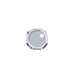 Pièce de monnaie d'argent (Basse Résolution) — sprite pixel art 256×256