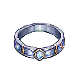 Brazalete de puño de plata — sprite pixel art 256×256