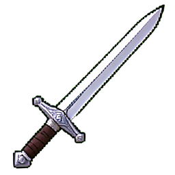 Silberrapier — 256×256 Pixel-Art-Sprite