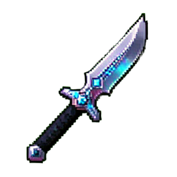 Scythe d'argent — sprite pixel art 256×256