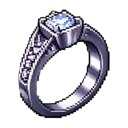 Anel de selo de prata — sprite pixel art 256×256