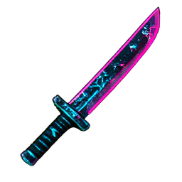 Silver Sword (Cyberpunk) - 256x256 pixel art sprite