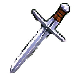 Silver Sword - 256x256 pixel art sprite