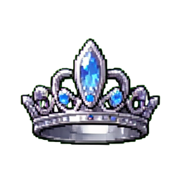 Silbertiarahut — 256×256 Pixel-Art-Sprite