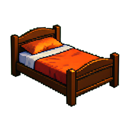 Single Bed - 256x256 pixel art sprite