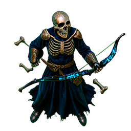 Skeleton Archer (Cinematic) — 256×256 pixel art sprite
