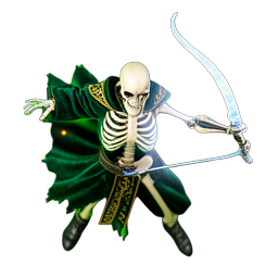 Skeleton Archer (HD-2D) — 256×256 pixel art sprite