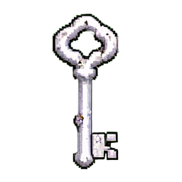 Skeleton Key (16-Bit) — 256×256 pixel art sprite