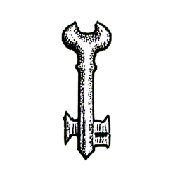 Llave Esqueleto (1-Bit) — sprite pixel art 256×256