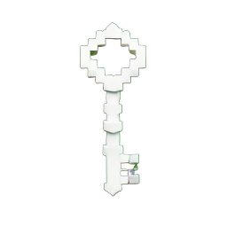 骷髅钥匙 (Voxel) — 256×256 像素游戏素材