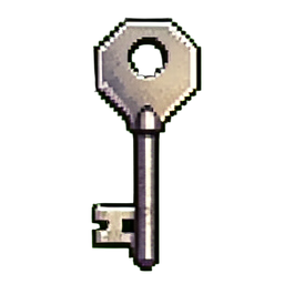 Skeleton Key - 256x256 pixel art sprite