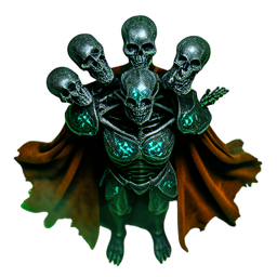 Skelett-König (Filmisch) — 256×256 Pixel-Art-Sprite