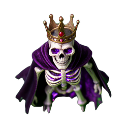 Skeleton King (HD-2D) - 256x256 pixel art sprite