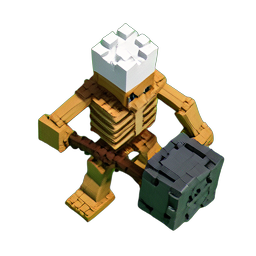Rey Esqueleto (Voxel) — sprite pixel art 256×256