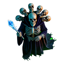 Skeleton Mage (Cinematic) - 256x256 pixel art sprite