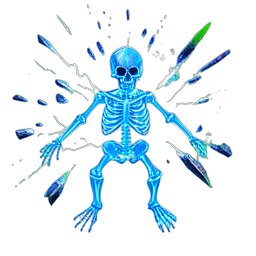 Skeleton Soldier (VFX) - 256x256 pixel art sprite