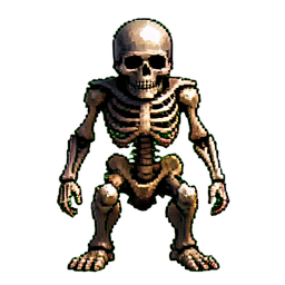 Skeleton Soldier - 256x256 pixel art sprite