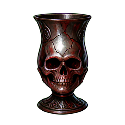 Decanter de vino de calavera — sprite pixel art 256×256