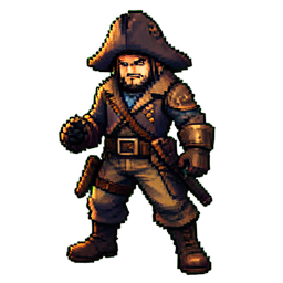 Sky Pirate — 256×256 pixel art sprite