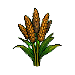 Grupo de cañas pequenas — sprite pixel art 256×256