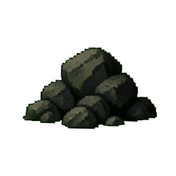 Grupo de Rocas Pequeñas — sprite pixel art 256×256