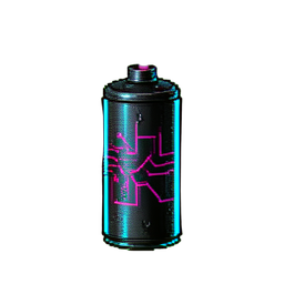 Smoke Bomb (Cyberpunk) — 256×256 pixel art sprite