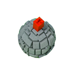 烟雾弹 (体素) — 256×256 像素游戏素材