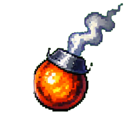 Bombe de fumée — sprite pixel art 256×256