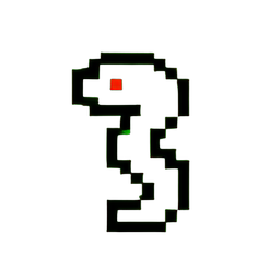 Serpent venimeux (Basse résolution) — sprite pixel art 256×256