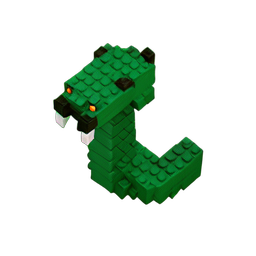 Snake Viper (Voxel) - 256x256 pixel art sprite