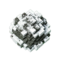 Schmutzige Schnee (Voxel) — 256×256 Pixel-Art-Sprite