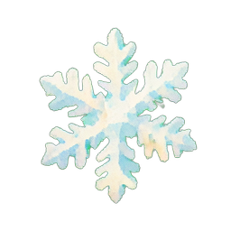Flocons de neige — sprite pixel art 256×256