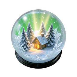 Snow Globe (HD-2D) - 256x256 pixel art sprite
