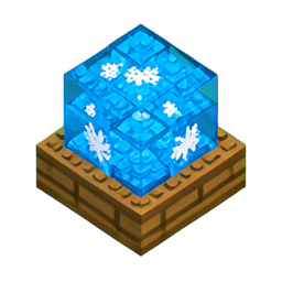 Schneeflasche (Voxel) — 256×256 Pixel-Art-Sprite