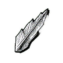 Neige Glacée (1-Bit) — sprite pixel art 256×256