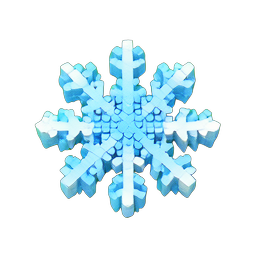 Neige Glacée (Voxel) — sprite pixel art 256×256