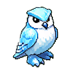 Snow Owl (16-Bit) - 256x256 pixel art sprite
