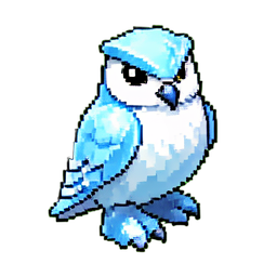 Coruja de neve (16-Bit) — sprite pixel art 256×256