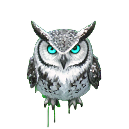 بومة الثلج (جوي) — رسم بكسل 256×256