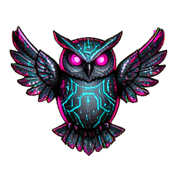 Snow Owl (Cyberpunk) - 256x256 pixel art sprite