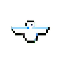 Búho de nieve (Low-Res) — sprite pixel art 256×256