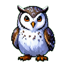Snow Owl - 256x256 pixel art sprite
