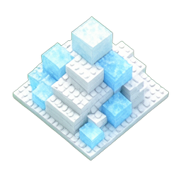 雪の山 (Voxel) — 256×256 ピクセルアートスプライト