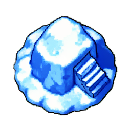 Snow Pile (16-Bit) - 256x256 pixel art sprite