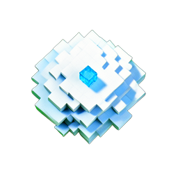 Snow Pile (Voxel) - 256x256 pixel art sprite