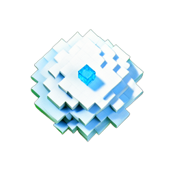 Montón de Nieve (Voxel) — sprite pixel art 256×256